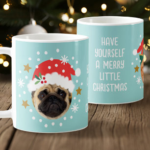 Caneca De Café Foto personalizada de Natal Papais noeis Elf engra