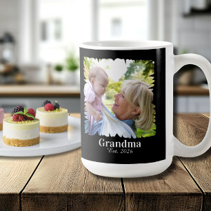 Caneca De Café Foto Personalizada de Nova Avó com Ano