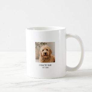Caneca De Café Foto Personalizada de Pet Moderno