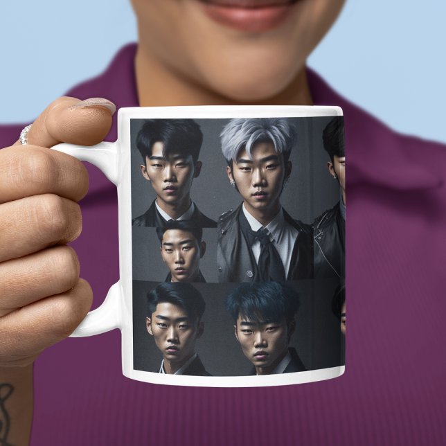Caneca De Café Foto Personalizada Do Grupo De Ídol Kpop (Personalized Kpop Idol Group Photo Coffee Mug
)