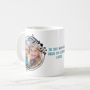 Caneca De Café Foto personalizada do melhor dia de as mães de sem