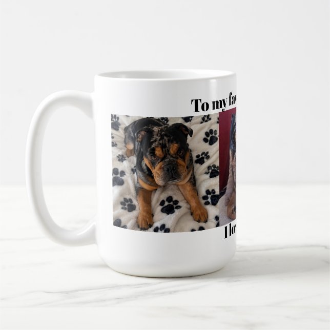 CANECA DE CAFÉ FOTO PERSONALIZADA DO PAI DO CÃO  (Esquerda)