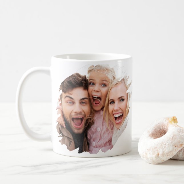 Caneca De Café Foto Personalizada Dois (Com Donut)