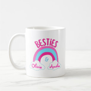 Caneca De Café Foto Personalizada E Besties De Nome Coffee Mug