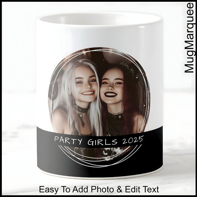 Caneca De Café Foto personalizada e memória branca e preta do C00 (Criador carregado)