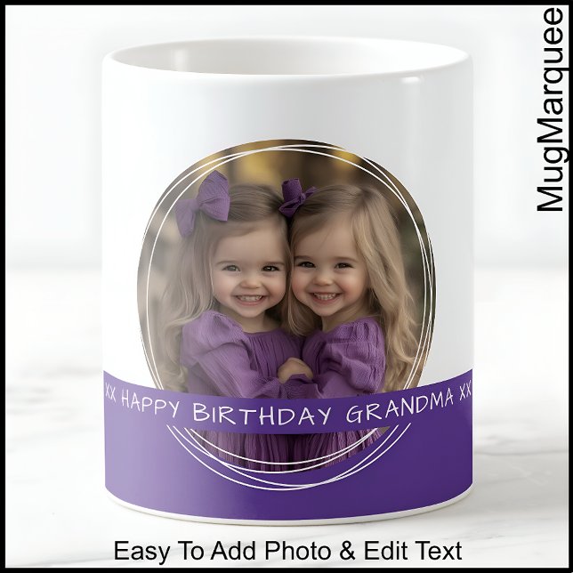 Caneca De Café Foto personalizada e mensagem branca e memória rox (Criador carregado)