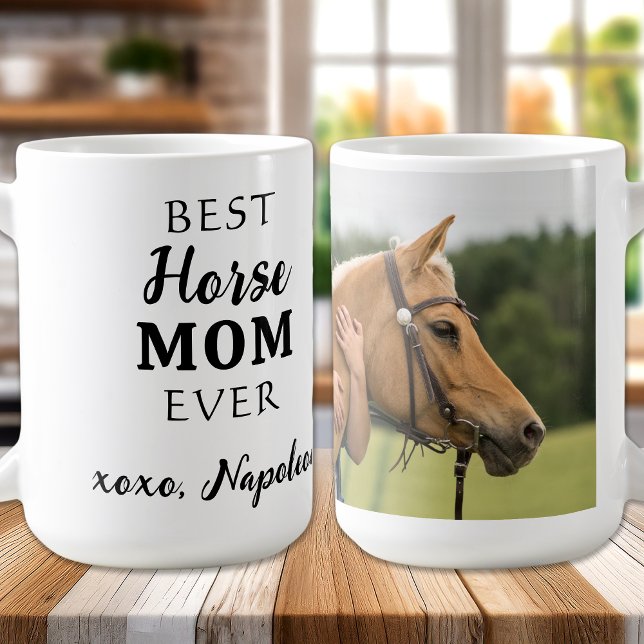 Caneca De Café Foto Personalizada Equestre Personalizada Da Melho (Criador carregado)