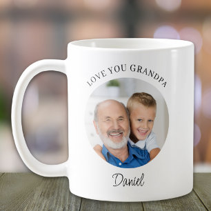 Caneca De Café Foto Personalizada Eu Amo Você Vovô