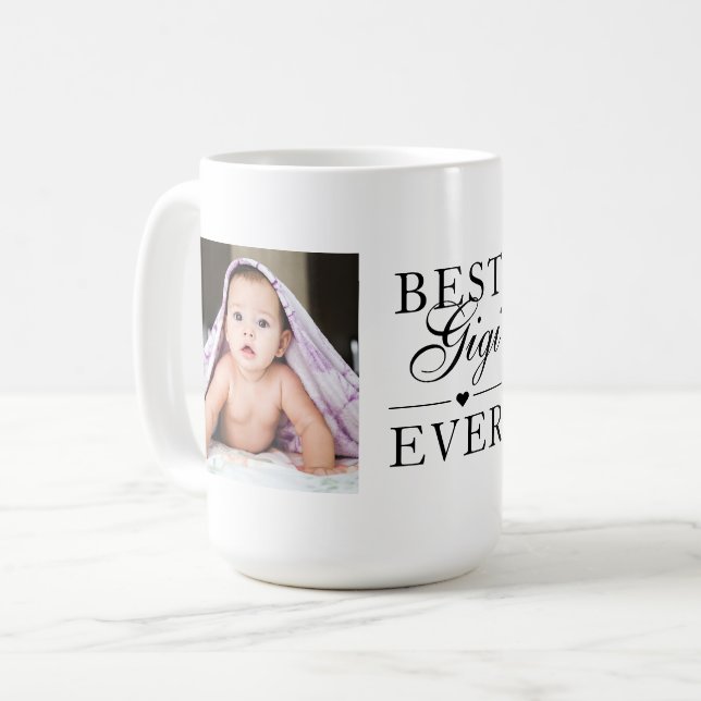 Caneca De Café Foto Personalizada Gigi Birthday (Frente Esquerda)
