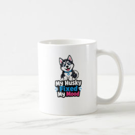 Caneca De Café Foto Personalizada Husky Cachorro Husky Melhorou M