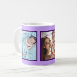 Caneca De Café Foto personalizada Lilac Violet Elegant Cute