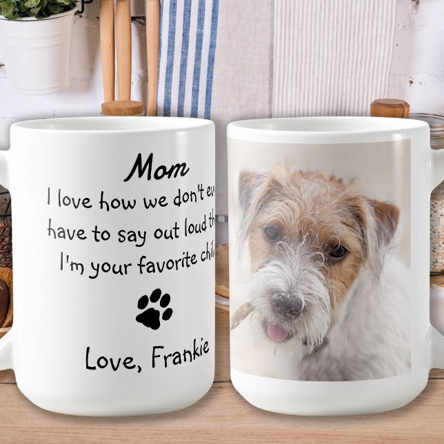 Caneca De Café Foto personalizada, mãe de cachorro engraçado (Criador carregado)