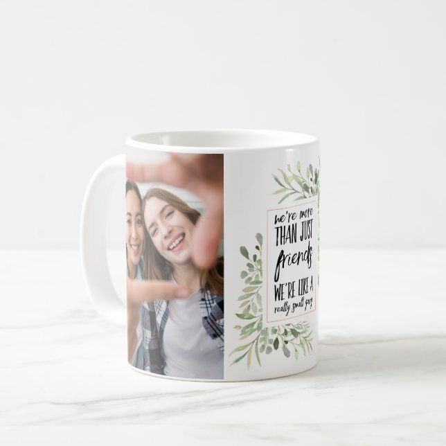 Caneca De Café Foto Personalizada - Melhor Amigo (Frente Esquerda)