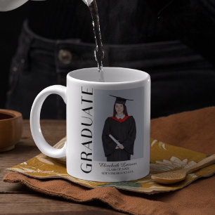 Caneca De Café Foto Personalizada Moderno Elegante Formatura de E