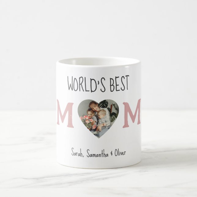 Caneca De Café Foto personalizada mug - melhor mãe do mundo (Centro)