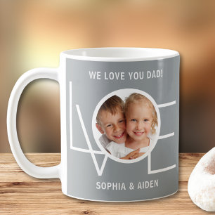 Caneca De Café Foto Personalizada Nós Amamos Você Papai Dia dos P