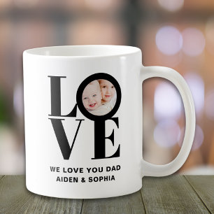 Caneca De Café Foto Personalizada Nós Te Amamos Papai