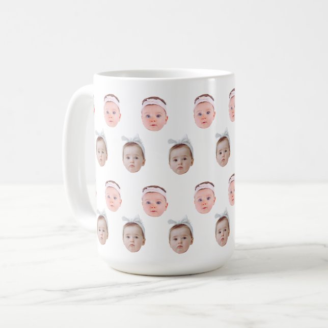 Caneca De Café Foto personalizada, personalizada, Pai Mãe (Frente Esquerda)