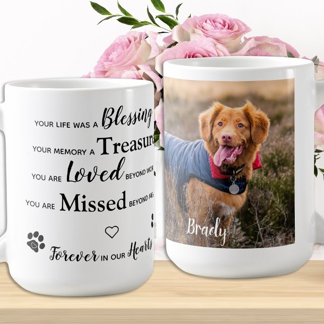 Caneca De Café Foto Personalizada Pet Perda Presente Pet Memorial (Criador carregado)