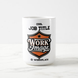 Caneca De Café Foto Personalizada Título do Trabalho e Local de T