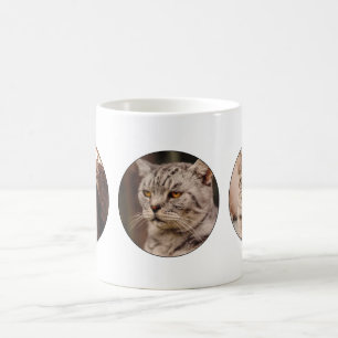 Caneca De Café Foto redonda do animal de estimação feito sob