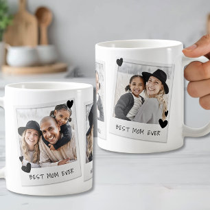 Caneca De Café Foto Retro Personalizada Melhor Mãe de Sempre