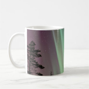 CANECA DE CAFÉ FOTO SILHOUETTE DA AURORA BOREALIS
