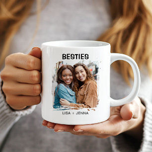 Caneca De Café Foto Simples de Melhores Amigos para Besties Moder