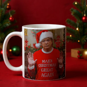 Caneca De Café Foto Trump   Trump Torne Excelente de Natal novame