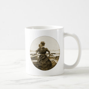 Caneca De Café Foto Vintage Retro de Mulheres Remando Remando Rem