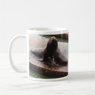 Caneca De Café Fotografia bonito do leão de mar