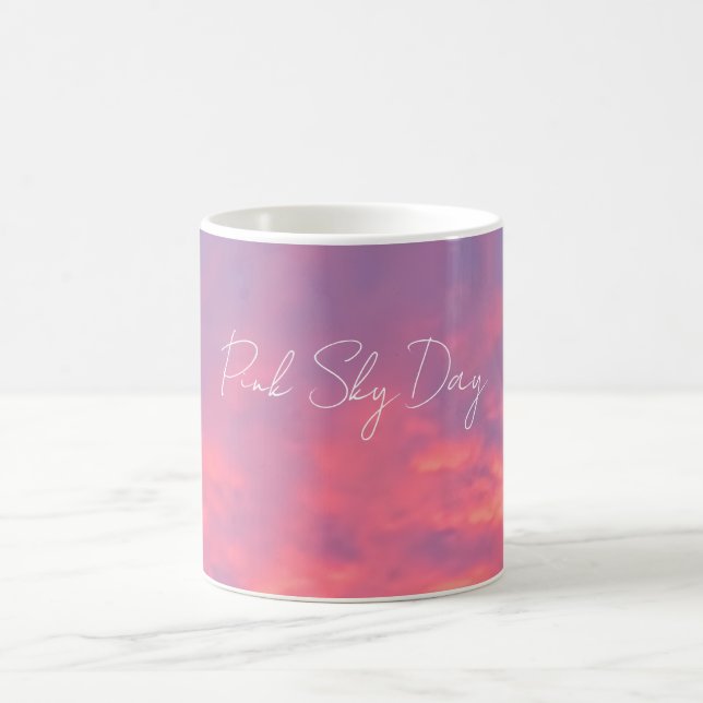 Caneca De Café Fotografia Céu Rosa (Centro)