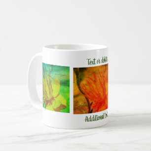 Caneca De Café Fotografia da Flor Amarela Laranja Personalizada