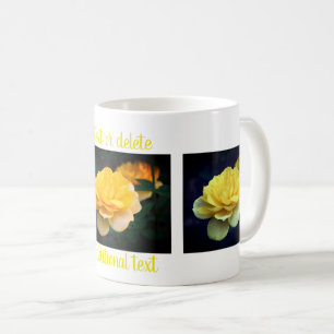 Caneca De Café Fotografia da Flor Personalizada Rosa Amarela