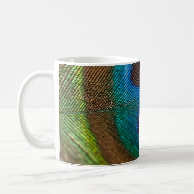 Caneca De Café Fotografia da pena de pavão (Esquerda)