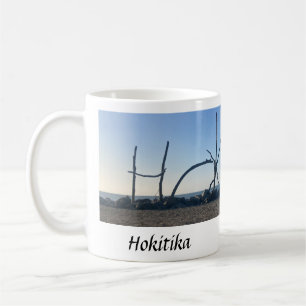 Caneca De Café Fotografia da praia de Hokitika driftwood