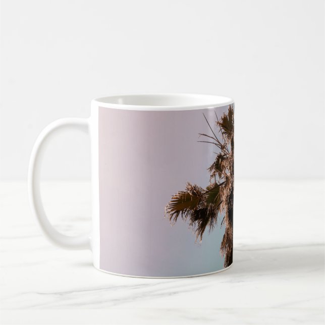 Caneca De Café Fotografia de baixo ângulo da palmeira (Esquerda)