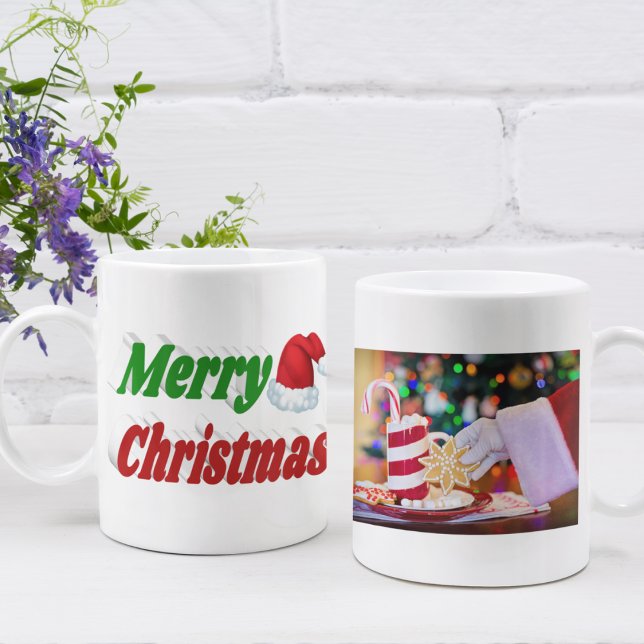 Caneca De Café Fotografia de Felry Christmas Santa Hat (Criador carregado)