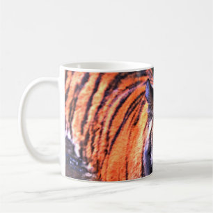 CANECA DE CAFÉ FOTOGRAFIA DE FOCO FOCAL DE TIGRE BRANCA E NEGRA