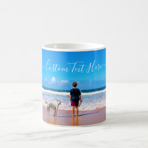 Caneca De Café Fotografia e texto personalizados - seu próprio D