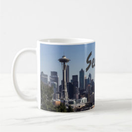 Caneca De Café Fotografia no horizonte de Seattle Washington
