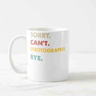 Caneca De Café Fotografia Retro Divertida Desculpe Não Posso Foto