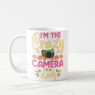 Caneca De Café Fotografia Senhora Louca Câmera Fotógrafa