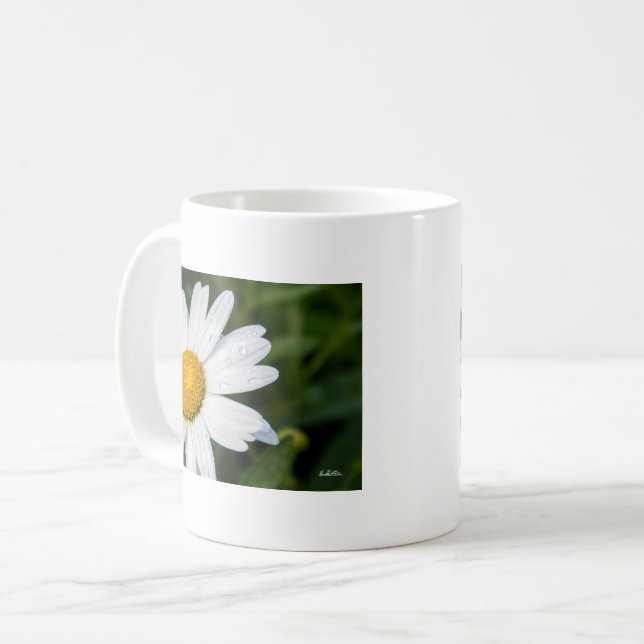 Caneca De Café fotografia, um margueritte, fazem verde (Frente Esquerda)