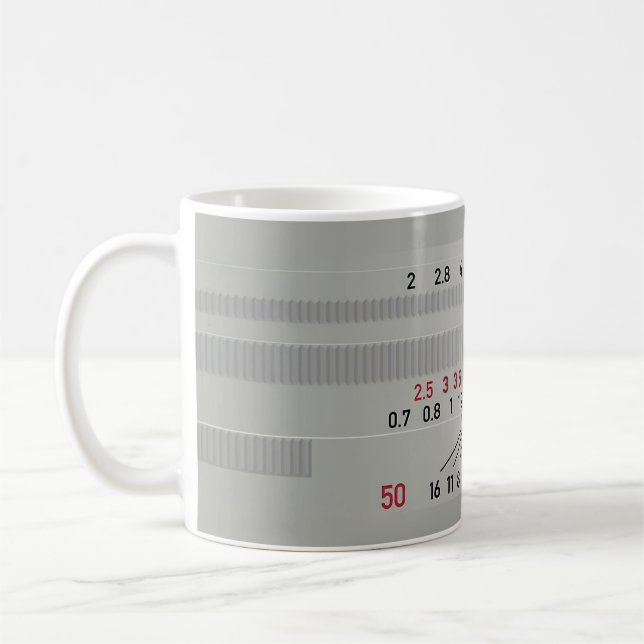 Caneca De Café Fotógrafo de lente branca da câmera (Esquerda)