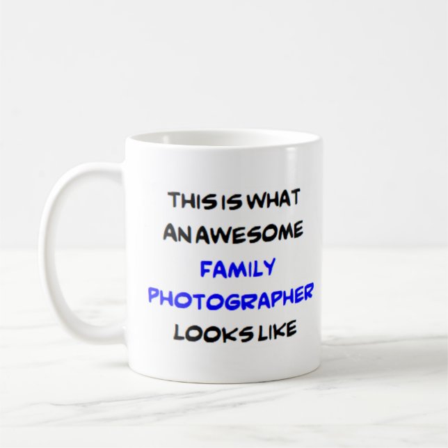 Caneca De Café fotógrafo familiar, incrível (Esquerda)