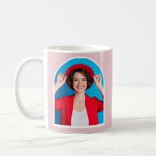 Caneca De Café Fotom Rosa Bege Artista de Maquiagem Fofa