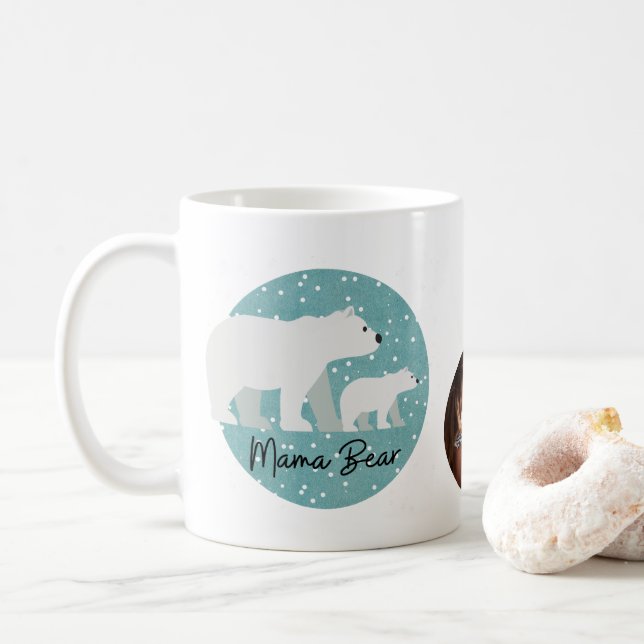 Caneca De Café Fotos da Mamãe Urso (Com Donut)