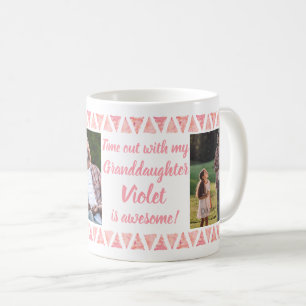 Caneca De Café Fotos e Texto Personalizados 3 - Bordas de Aquarel