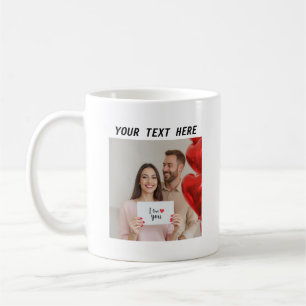 Caneca De Café Fotos e Texto Personalizados Feliz Dia dos Namorad